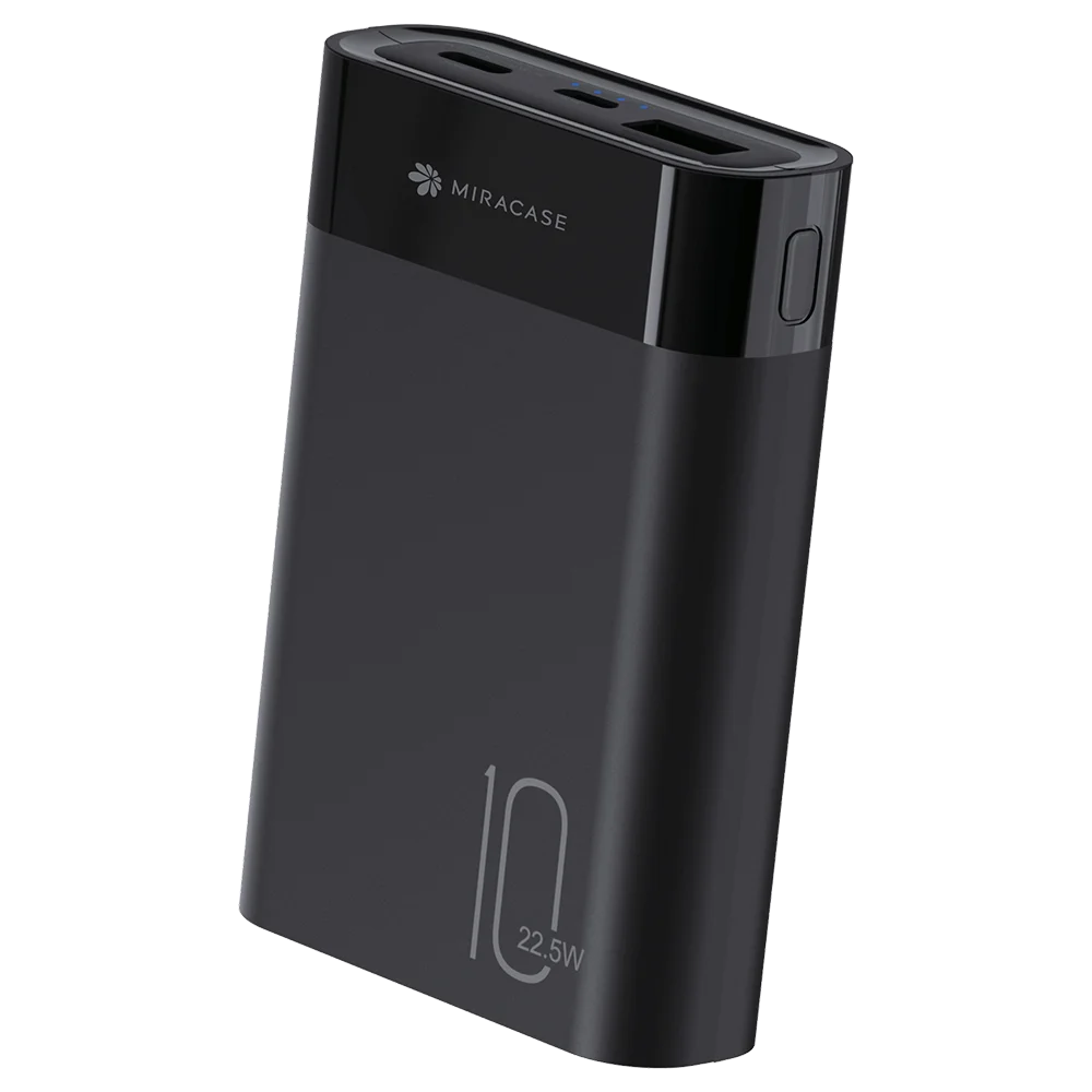 סוללת גיבוי מהירה ואיכותית מבית Miracase בצבע שחור 10000mAh