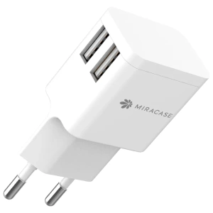 מ.קיר MWC244 2.4A 2USB לבן MIR