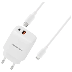 מ.קיר Type-C to Lightning 18W+25W לבן SL